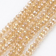 Стеклянные бусины с гальваническим покрытием  EGLA-D020-3x2mm-49