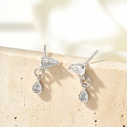 Серьги-гвоздики из циркония EJEW-R016-26P-02