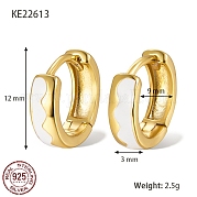 925 толстые серьги-кольца из стерлингового серебра TA7225-3