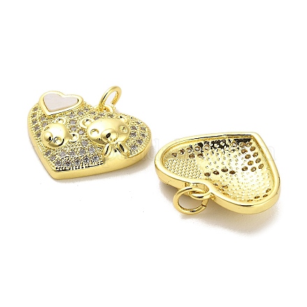Латунные микропаве прозрачные подвески с фианитом KK-K365-04I-G-1