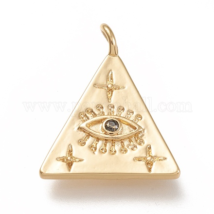 Латунные подвески ZIRC-L099-025G-1
