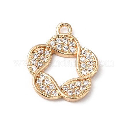 Латунные микро проложить кубического циркония подвески KK-C062-091G-1
