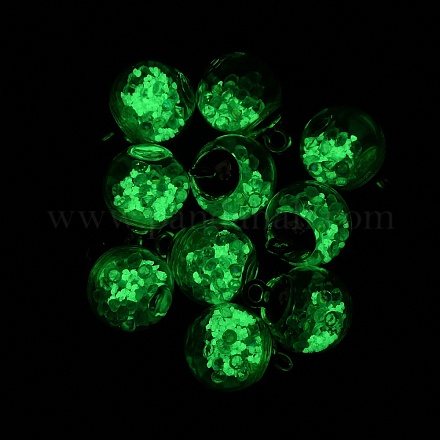 Светящиеся в темноте подвески из светящегося стекла GLAA-WH0030-18B-1