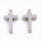 Tarnish Resistant 304 Stainless Steel Tiny Cross Charms, Stainless Steel Color, 12x7x3mm, Hole: 1.8mm