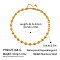 European 8MM 304 Stainless Steel Coffee Bean Chain Necklaces for Women, Real 18K Gold Plated, 16.54 inch(42cm)