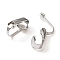 Non-Tarnish 304 Stainless Steel Clip-on Earring Findings, Stainless Steel Color, 16x7.5x10mm