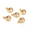 201 Stainless Steel Pendant Rhinestone Settings, For Pointed Back Rivoli Rhinestone, Hexagon, Golden, Fit for 4mm Rhinestone, 9x6.5x2mm, Hole: 1.6mm