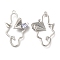 Glass Paper Plane Pendant, with Platinum Alloy Findings, Lead Free & Cadmium Free, Lavender, 33x20.5x4.5mm, Hole: 1.4mm