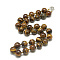 Natural Tiger Eye Beaded Necklaces, with Alloy Lobster Clasps, Round, 18.1 inch~18.5  inch(46~47cm), round: 11.5~12mm
