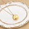 304 Stainless Steel Clear Cubic Zirconia Constellation Pendant Necklaces, Golden, Aries, 15.75 inch(40cm)