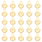 200Pcs 304 Stainless Steel Charms, Shell Charms, Real 24K Gold Plated, 7.5x5.5x0.5mm, Hole: 0.8mm