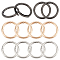 PH PandaHall 3 Colors 12pcs Trigger Spring Gate Rings Big O Rings Round Carabiner Clip Snap Hooks Clip Spring Keyring Alloy Buckle for Keychains Purses Hardware Bags Dog Leashes, 1.22inch