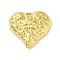 304 Stainless Steel Pendants, Textured, Heart Charm, Real 18K Gold Plated, 21x22.5x5mm, Hole: 1.8mm
