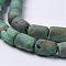 Electroplated Natural Druzy Geode Agate Bead Strands, Barrel, Green, 8~8.5x6mm, Hole: 0.5mm, about 24pcs/strand, 7.87 inch