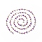Handmade Glass Pearl Round Beaded Chains, with Brass Eye Pins, Unwelded, Blue Violet, 13x6mm, about 3.28 Feet(1m)/Box