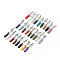 Natural & Synthetic Gemstone with Brass Pointed Pendants, Cadmium Free & Lead Free, Bullet Shaped, 65~70mm, Hole: 4.6mm