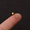 316L Surgical Stainless Steel Micro Pave Clear Cubic Zirconia Cartilage Earrings, Golden, Letter J, 6mm, Pin: 1.2mm