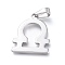 Non-Tarnish 304 Stainless Steel Pendants, Constellation/Zodiac Sign, Stainless Steel Color, Libra, 31x25x1.5mm, Hole: 10x4mm