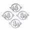 Tarnish Resistant Christmas 201 Stainless Steel Links Connectors, Laser Cut, Ring with Christmas Tree, Stainless Steel Color, 19x15x1mm, Hole: 1.4mm
