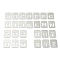 Non-Tarnish 304 Stainless Steel Pendants, Laser Cut, Letter, Stainless Steel Color, 32x22x1mm