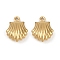 Ocean 304 Stainless Steel Charms, Golden, Shell Shape, 14x11x4.5mm, Hole: 1mm
