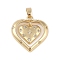 Brass Micro Pave Clear Cubic Zirconia Pendants, Cadmium Free & Nickel Free & Lead Free, Heart, Real 18K Gold Plated, 20x19.5x2.5mm, Hole: 3.5x3mm