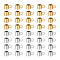 40Pcs 2 Colors 304 Stainless Steel Tube Bails, Loop Bails, Column, Golden & Stainless Steel Color, 9x5x5mm, Hole: 2mm, Inner Diameter: 4mm, 20Pcs/color