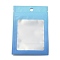 Plastic Zip Lock Bag, Gradient Color Storage Bags, Self Seal Bag, Top Seal, with Window and Hang Hole, Rectangle, Blue, 12x8x0.25cm, Unilateral Thickness: 3.1 Mil(0.08mm), 95~100pcs/bag