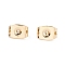 Rack Plating Brass Friction Ear Nuts, Long-Lasting Plated, Real 14K Gold Plated, 6x4x3.5mm, Hole: 1mm