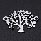 Non-Tarnish 201 Stainless Steel Links connectors, Tree, Stainless Steel Color, 14x20x1mm, Hole: 1.5mm