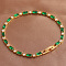 Adjustable Brass Micro Pave Cubic Zirconia Bracelets, Rectangle Link Chain Bracelets for Women, Golden, Green, 6-3/4 inch(17cm)
