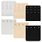 6Pcs 3 Colors Nylon 3 Rows x 4 Hooks Underwear Bra Extenders, with 201 Stainless Steel Rings & Hooks, Rectangle, Mixed Color, 80x77x4mm, 2pcs/color