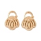 Brass Pendant Rhinestone Settings, Cadmium Free & Nickel Free & Lead Free, Shell Shape, Real 18K Gold Plated, Fit for 1mm Rhinestone, 26.5x20x12mm, Hole: 6mm