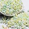 Macaron Color Opaque Frosted Glass Seed Beads, Peanut, Colorful, 6x3x3mm, Hole: 1.2mm, about 88pcs/10g