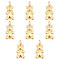 SUNNYCLUE 1 Box 8pcs Real 18K Gold Plated Charms Bear Charm Teddy Bear Charms 3D Cartoon Cute Animal Bears Dangle Charm for jewellery Making Charms DIY Bracelet Necklace Earring Gift Women Adult Craft