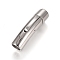 Tarnish Resistant 304 Stainless Steel Bayonet Clasps, Tube, Stainless Steel Color, 30x7.6x10.6mm, Hole: 6mm