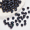 1 Strand Natural Cultured Freshwater Pearl Beads Strands, Dyed, Oval, Black, 6~8x7~8.5mm, Hole: 0.5mm, about 22pcs/strand, 7.20 inch(18.3cm)