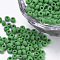 Opaque Glass Seed Beads, Frosted Style, Round, Medium Sea Green, 2~2.3x1.5mm, Hole: 0.8mm, about 30000pcs/bag, about 450g/bag