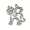 Non-Tarnish 201 Stainless Steel Pendants, Laser Cut, Unicorn, Stainless Steel Color, 17x14x1mm, Hole: 1.2mm