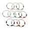 10Pcs 10 Colors Adjustable Imitation Pearls Beaded Bracelet Sets for Women Girl, with Natural Freshwater Shell Beads & Electroplate Non-magnetic Synthetic Hematite Beads, Mixed Color, Inner Diameter: 2 inch(5.1cm), 1pc/color