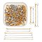 10 Strands 10 Style 304 Stainless Steel Chain Extender, with Curb Chains and Lobster Claw Clasps, Mixed Color, 50~150x6.5mm, Ring: 4x3x0.6mm, Clasp: 10.5x6.5x3.5mm, 1 strand/style