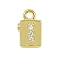 Brass Micro Pave Clear Cubic Zirconia Pendants, Cadmium Free & Nickel Free & Lead Free, Long-Lasting Plated, Triangle Charms, Golden, 10.5x6.5x5.5mm, Hole: 1.5mm