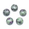 Natural Ruby in Zoisite Cabochons, Flat Round, 8x3~4mm