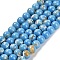 Assembled Synthetic Stone and Trochus Shell Beads Strands, Dyed, Round, Deep Sky Blue, 4~4.5mm, Hole: 0.6mm, about 91pcs/strand, 15.63''(39.7cm)