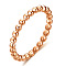 304 Stainless Steel Finger Rings, Round Beads, Rose Gold, US Size 7(17.3mm)