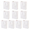 Folding Kraft Paper Gift Bags with Handle, Rectangle, White, 14.9x6.1x20cm