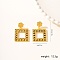 Vintage Exaggerated Metal Flower Heart Earrings for Party Wedding.
