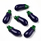 Opaque Resin Pendants, with Platinum Tone Iron Peg Bail, Eggplant, Indigo, 38x15x15mm, Hole: 2mm