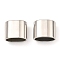 Non-Tarnish 201 Stainless Steel Slide Charms/Slider Beads, For Leather Cord Bracelets Making, Oval, Stainless Steel Color, 5.5x9.5x8mm, Hole: 4.5x8.5mm