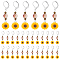 PandaHall 30pcs Stitch Marker Charms, Sunflower Resin Dangle Pendants Locking Crochet Stitch Counters Zipper Pulls Charms for Crocheting Knitting Sewing Craft Jewellery Making